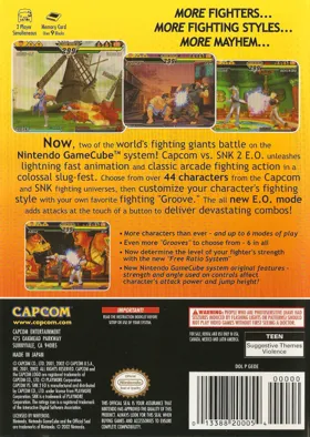 Capcom vs box cover back